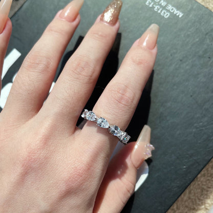 [AuraEcho]Exquisite Pear Cut Tennis Ring