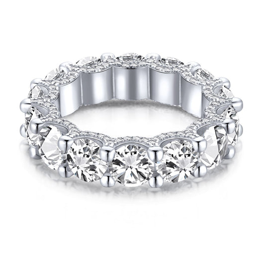 [AuraEcho]Gorgeous Round Cut Tennis Ring