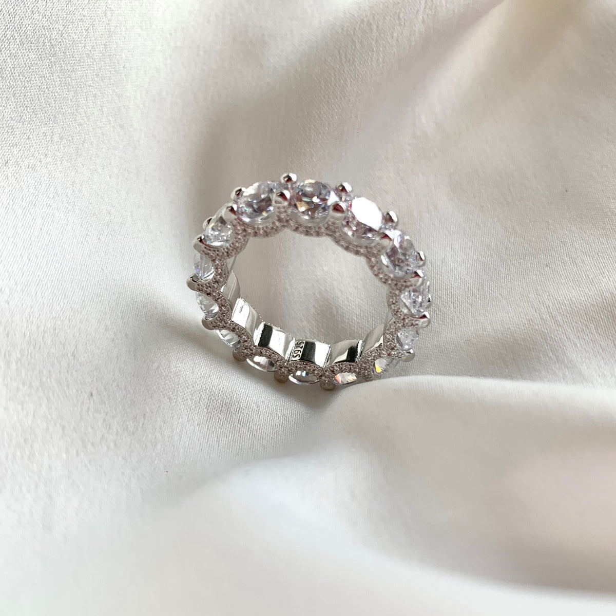 [AuraEcho]Gorgeous Round Cut Tennis Ring