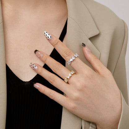 [AuraEcho]Delicate Multi Cut Ring