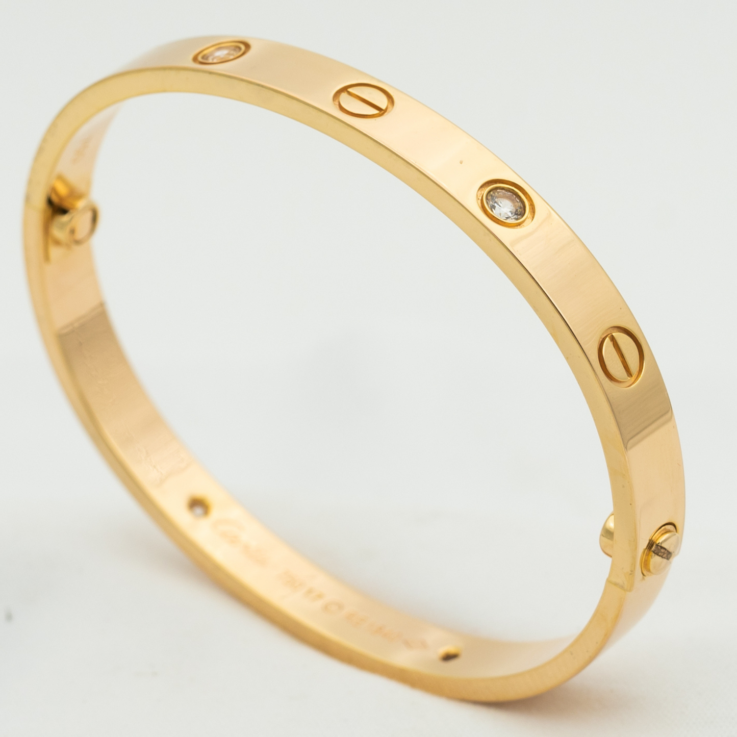 [AuraEcho]LOVE BRACELET 6.1MM 4 DIAMONDS