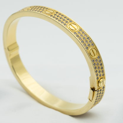 [AuraEcho]LOVE BRACELET 6.1MM DIAMOND-PAVED