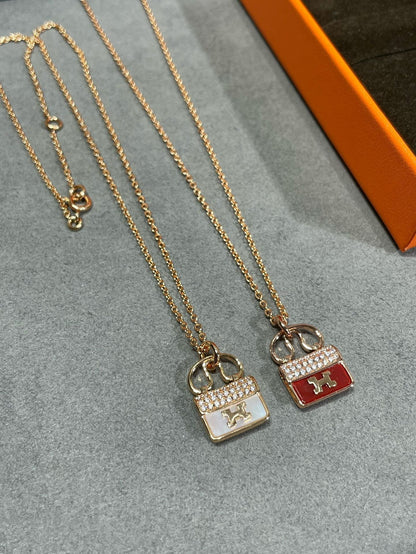 [AuraEcho]H CIRCE MOISSANITE PENDANT NECKLACE GOLD