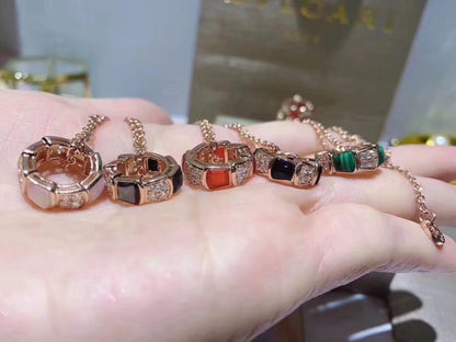 [AuraEcho]SERPENTI PEDANT DIAMOND NECKLACE