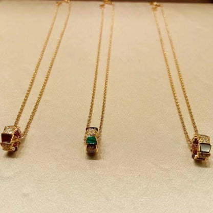 [AuraEcho]SERPENTI PEDANT DIAMOND NECKLACE