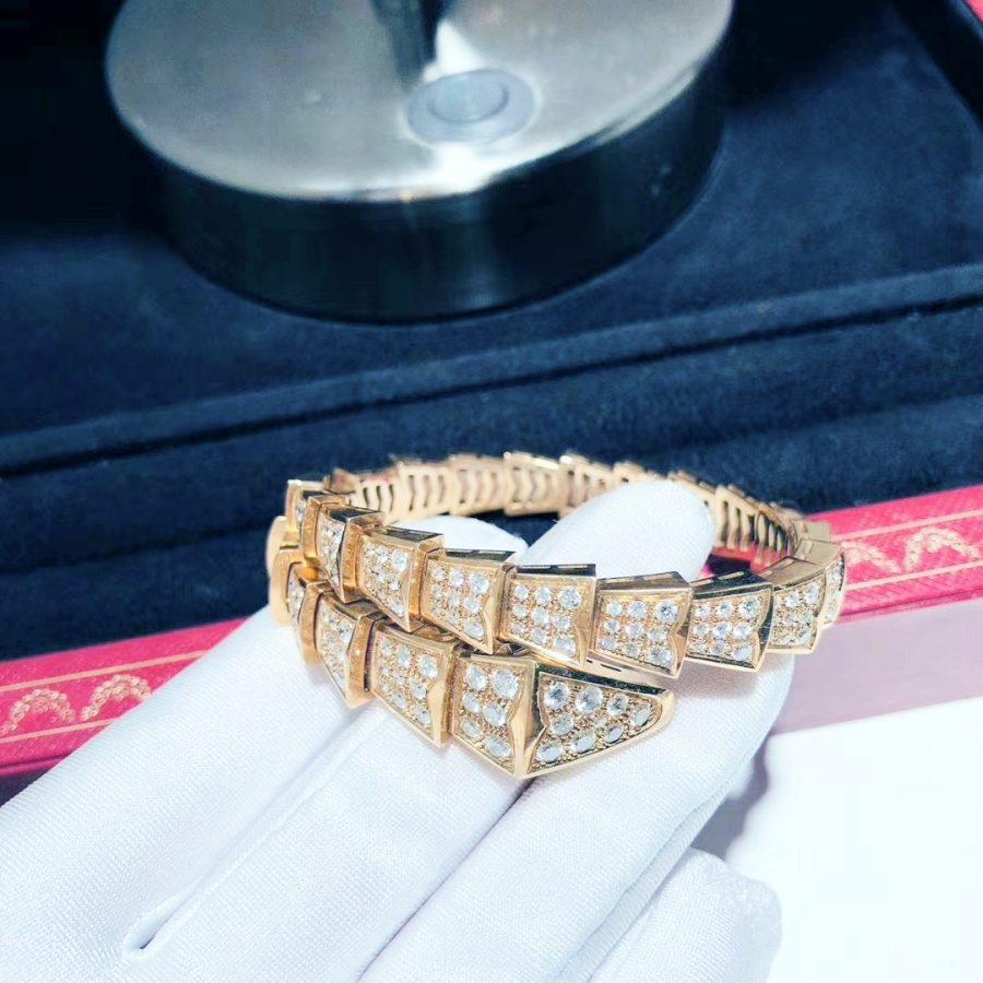 [AuraEcho]SERPENTI BRACELET 8MM PINK GOLD DIAMOND