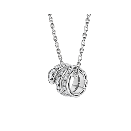 [AuraEcho]SERPENTI  NECKLACE DOUBLE RING DIAMOND