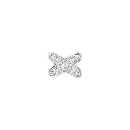 [AuraEcho]JEUX DE SILVER DIAMOND EARRINGS
