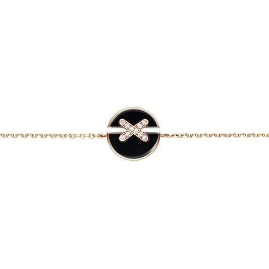 [AuraEcho]JEUX DE BRACELET ONYX PINK GOLD DIAMOND