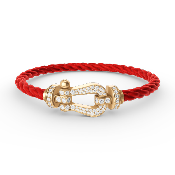 [AuraEcho]FORCE LARGE HORSESHOE FULL DIAMOND BRACELET GOLD