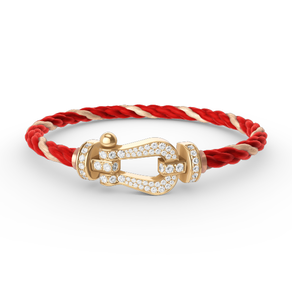 [AuraEcho]FORCE LARGE HORSESHOE FULL DIAMOND BRACELET GOLD